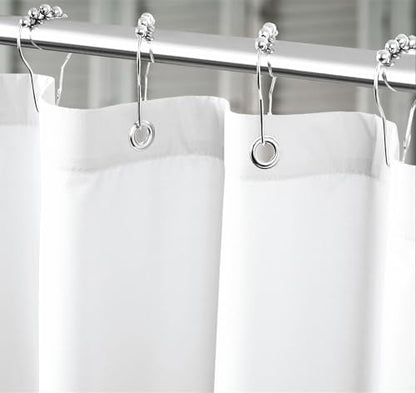 Felisa Waterproof Fabric Shower Curtain Liner with 6 Weighted Magnets,72 x 72 inch Hotel Quality & Soft Cloth Shower Curtain,Washable White Shower Curtain Liner for Bathroom - size: 72"W x 72"L (Pack of 1)