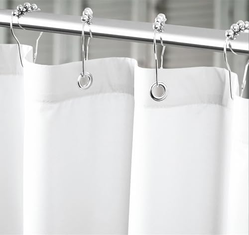 Felisa Stall Fabric Shower Curtain Liner with 3 Magnets,54 x 74 inche Hotel Quality & Soft Cloth Shower Curtain,Washable White Shower Curtain Liner for Bathroom - size: 54"W x 74"L (Pack of 1)