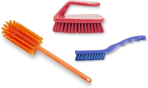 SPARTA Detail Brush Grout Brush, Crevice Brush with Hanging Hole for Bathroom, Kitchens, Countertop, Plastic, 9 Inches, Blue - color: Blue, size: 9 Inches