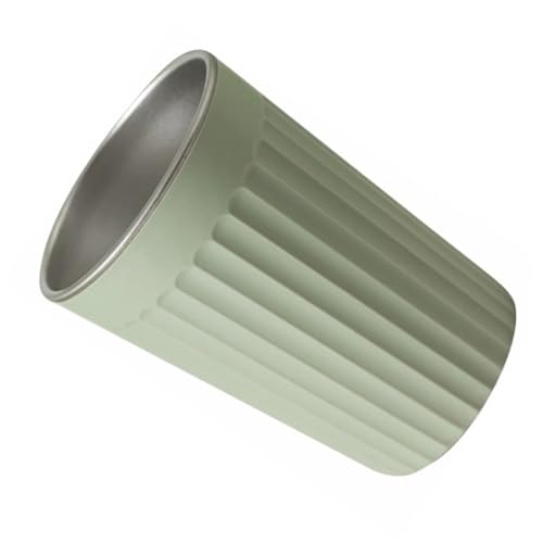 Textured Stainless Steel Toothbrush Cup Green Bathroom Tumbler Holder for Rinsing Stylish and Versatile Use in Home School Office
