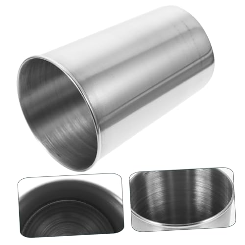 VALICLUD Stainless Steel Bathroom Tumbler Cup Silver Water Tumbler for Beverages Toothbrush Holder Multi Use for Washrooms Parties and More - size: 8.50X6.00X6.00CM