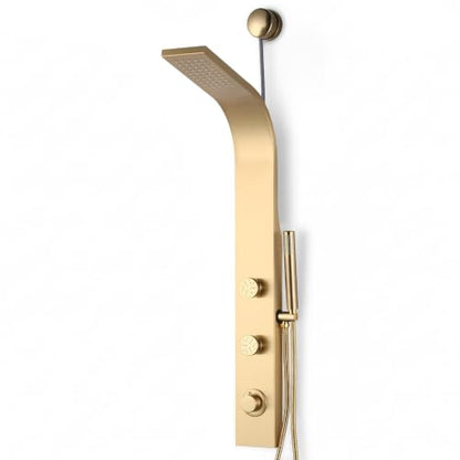 Cici Series 39 In. 2 Jetted Shower Tower With Heavy Rain Shower And Body | Easy Installation With Existing Water Line, Premium Stainless Steel Design, Effortless Diy Installation