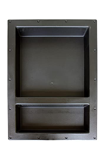 Large Double Shelf Recessed Shower Niche, Ready to Tile, 25" x 17" x 3.75" | Ready to Tile - size: 25" x 17" Double Shelf