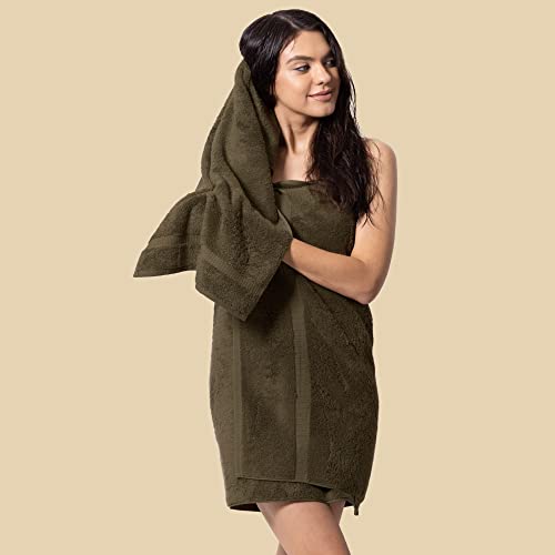 Chakir Turkish Linens 4 Piece Hand Towels, 100% Cotton Turkish Towels for Bathroom, Luxury Soft Absorbent Hand Towel Set, 16 x 30 Inches, Cocoa - color: Cocoa