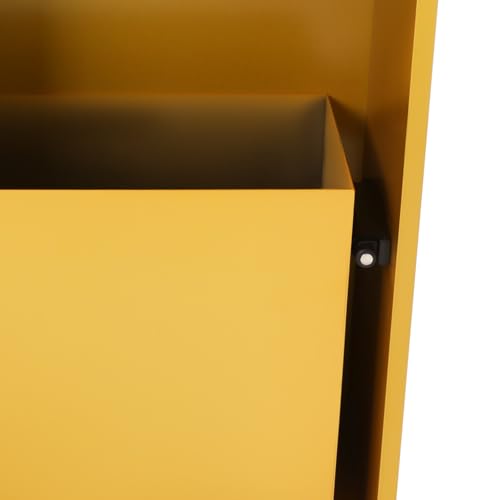 Gold Recessed Toilet Paper Holder, Shower Niche 304 Stainless Steel Bathroom Trash Can Holder Cabinets, Wall-Inserted Niche Recessed Large Capacity 44Lbs for Bathroom Storage(11.02 x 5.31 x 27.56 in) - color: Gold