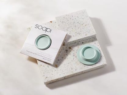 Magnetic Soap Holder – No-Drill Installation – Space-Saving Wall Soap Dish – Wall Mounted, Eco-Friendly Bar Soap Holder – Recycled Ocean Plastic – Stick Anywhere - Soapi (Mint) - color: Mint