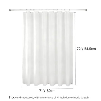 FY&XZH Shower Curtain Liner - Waterproof Fabric Shower Curtain Liner, Machine Washable, Magnetic Weighted Bottom,Soft Cloth Bathroom Shower Liner (White) - size: 72"W x 72"L (Pack of 1)