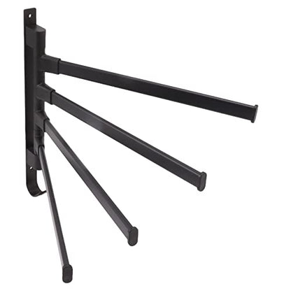 Swivel Towel Black Swivel Towel Swivel Hand Towel Punch Bathroom Towel Rack Wall Mounted Bathroom Corner Hanging Rod Bath Towel Bars (4 Arms) - color: 4 Arms