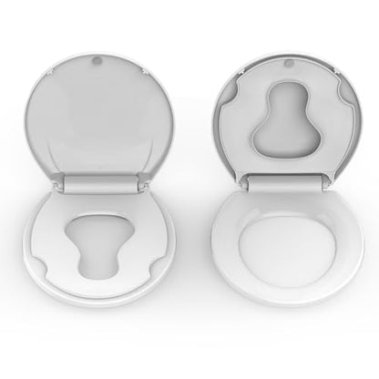 Toilet Seat, Round Toilet Seat with Toddler Seat Built in, Potty Training Toilet Seat Round Fits Both Adult and Child, with Soft Close, Never Loosen, Easy Install and clean - White, Round - color: White, size: Round with Toddler Seat