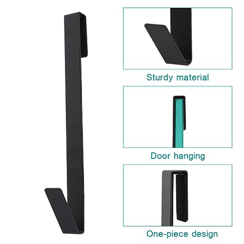 Extended Shower Door Hooks, 4 Pack Heavy Duty Stainless Steel No Drill Over Door Towel Hooks for Frameless Glass Shower Door, Bathroom Organizer (10 Inch) - size: 10 Inch