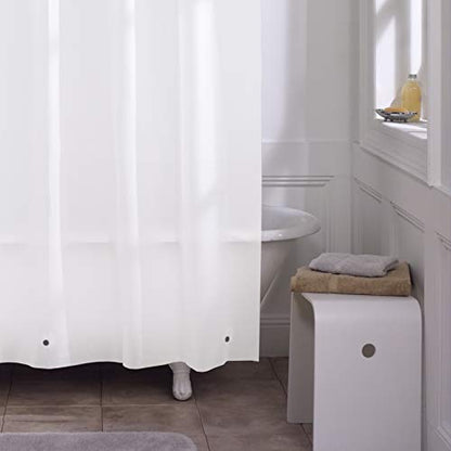 Zenna Home Shower Curtain Liner, Heavyweight Transparent Liner for Showers and Bathtubs with Rustproof Grommets and Weighted Hem, 8-Gauge EVA, 70 x 71 Inches, White - size: 71"W x 70"L (Pack of 1)
