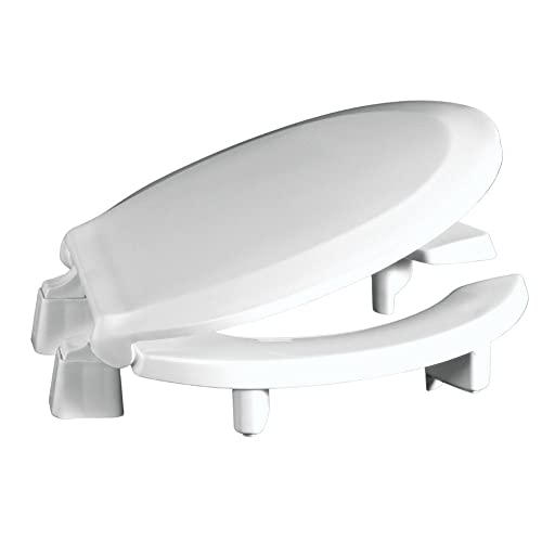 Centoco 3 inch Raised Toilet Seat for Seniors, Round, Open Front, White | With Cover, Commercial, Plastic, 3L460STS-001, Made in the USA - color: Round, size: 1 Pack, style: 3" Open Front