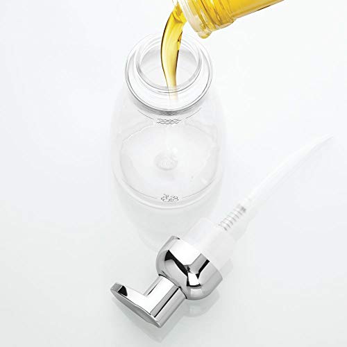 iDesign BPA-Free Plastic Refillable Foaming Soap Dispenser - 3.12" x 3.12" x 7.45", Clear/Chrome - color: Clear/Chrome, style: Pack of 1
