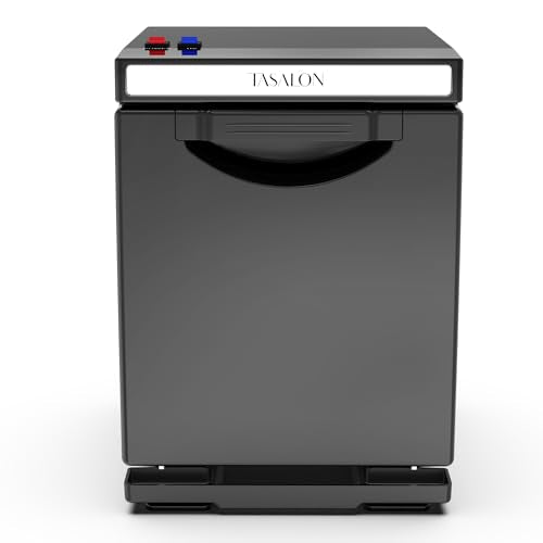 TASALON 5L Hot Towel Warmer Cabinet, Aluminum Inner Chamber - Black | Removable tray, fast heating, compact 5L size, ideal for spa, salon, esthetician & massage use, black finish - color: Black