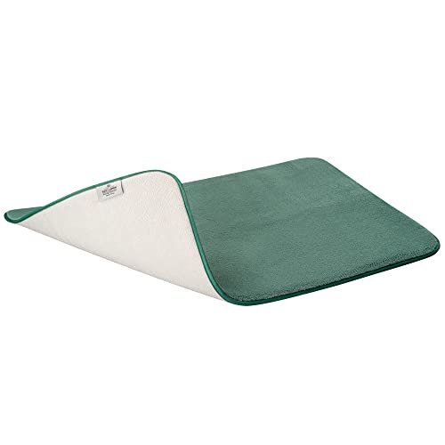 American Soft Linen 21x32 Fluffy Foamed Slip Reducer Bath Rug, Machine Washable Area Bath Mat Rugs for Bathroom, Colonial Blue - color: Teal, style: 21x32" Fluffy Foamed Bath Mat