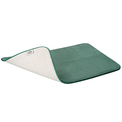 American Soft Linen 21x32 Fluffy Foamed Slip Reducer Bath Rug, Machine Washable Area Bath Mat Rugs for Bathroom, Colonial Blue - color: Teal, style: 21x32" Fluffy Foamed Bath Mat