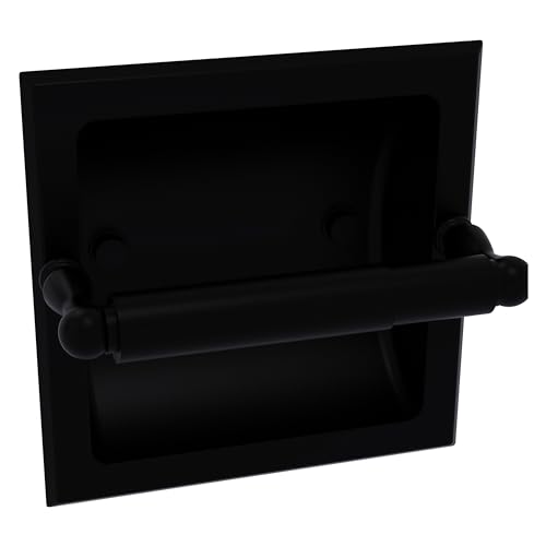 Allied Brass R-24C Regal Collection Recessed Tissue Toilet Paper Holder, Matte Black