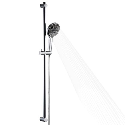 OFFO Shower Slide Bar Combo, Adjustable 40 in Slide Bar with 6-Mode High Pressure Handheld Shower Head and 60 in Stainless Steel Hose, Screw Wall Mounted, Chrome - color: Chrome, style: 40" Slide Bar & 60" Hose