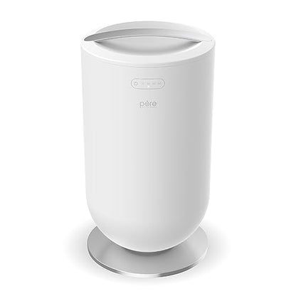 Pure Enrichment PureBliss Luxury Towel Warmer - Extra Large 20L Heats Towels, Robes, Blankets, or Clothing - Modern Bucket Design, 4 Heat Timer Settings & Auto Shut-Off (White & Brushed Silver) - color: White & Brushed Silver