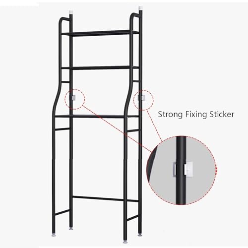 Over The Toilet Storage Shelf 3 Tiers Bathroom Organizer Rack with Paper Holder Not Included(White) - color: White