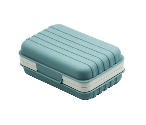 2 Pack Travel Soap Case Holder,Portable Soap Box with Draining Layer for Shower,Bathroom,Camping,Hiking,Gym - color: 2 Pack Travel Soap Case