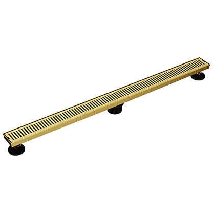 VIGO Elan 36 in. Linear Shower Drain in Matte Brushed Gold - VG07003MG - color: Matte Brushed Gold, size: 36 in.