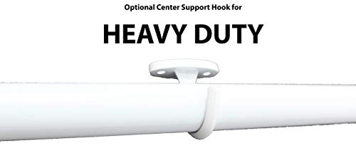 Urbanest 1" No Drilling Shower Closet Window Metal Premium Adjustable Tension Rod, Heavy Duty, 42-inch to 72-inch, Glossy White - color: Glossy White, size: 42"-72"
