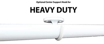Urbanest 1" No Drilling Shower Closet Window Metal Premium Adjustable Tension Rod, Heavy Duty, 42-inch to 72-inch, Glossy White - color: Glossy White, size: 42"-72"
