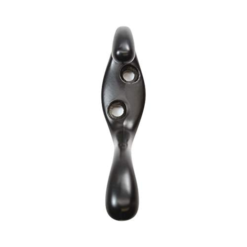 5 Pack Rok Hardware Heavy Duty Dual Home Closet Wall Towel Coat Hook, 3-1/2", Black ROKCH101BLK