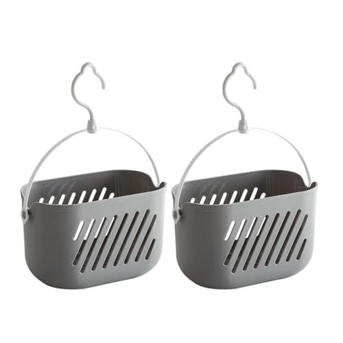 Hanging Shower Caddy, 2-Pack | Hanging Basket for Bathroom & Kitchen, Space-Saving Storage Organizer, For Shampoo, Loofahs, Towels, Pantry Items