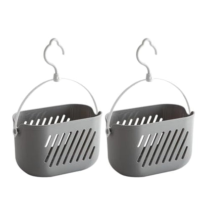 Hanging Shower Caddy, 2-Pack | Hanging Basket for Bathroom & Kitchen, Space-Saving Storage Organizer, For Shampoo, Loofahs, Towels, Pantry Items