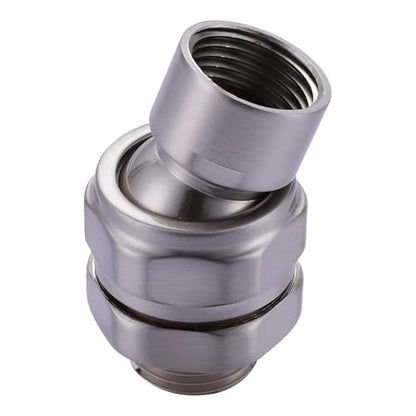 Shower Head Swivel Ball Adapter, Solid Brass Adjustable Shower Arm Connector, Polished Chrome Finish (Gray-2 pcs) - color: Gray-2 pcs