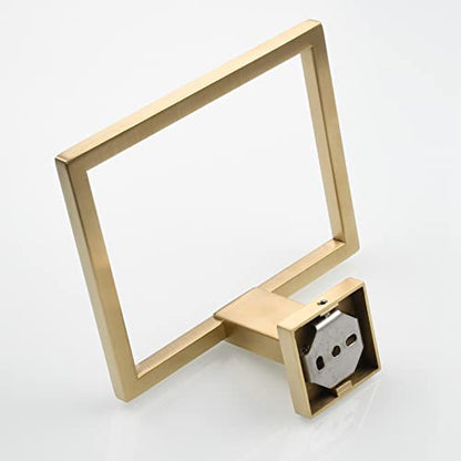 Brushed Gold Hand Towel Ring Stainless Steel Wall Mounted Bathroom Towel Hanger Rack, SBH239J - color: Brushed Gold