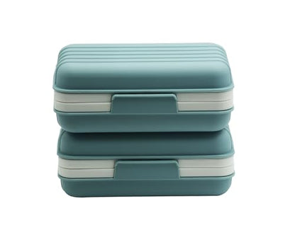 2 Pack Travel Soap Case Holder,Portable Soap Box with Draining Layer for Shower,Bathroom,Camping,Hiking,Gym - color: 2 Pack Travel Soap Case