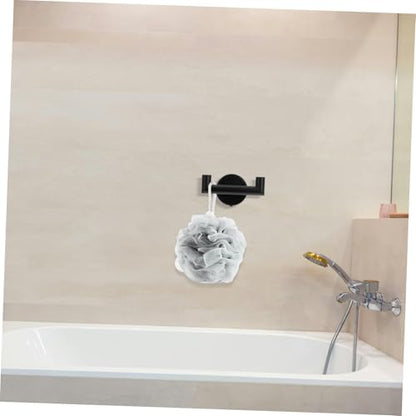 2pcs Stainless Steel Wall Towel Rack Black Over The Door Hanger Hook Bathroom Kitchen Accessory