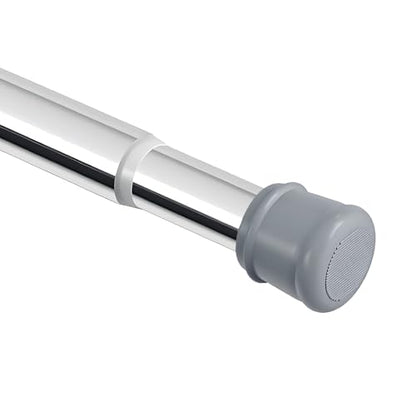 No Sectional Assembly Tension Curtain Rod 42-78 Inch | 1" Diameter Spring Long Adjustable Shower Curtain Rods for Bathroom Windows Closet No Drilling No Rust, Silver - color: Silver, size: 42-78Inch, No Assembly