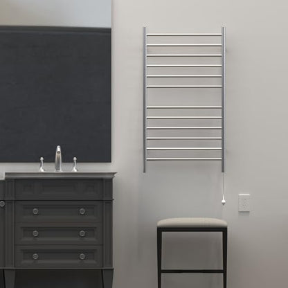 Amba RWHL-SB Radiant Large Hardwired + Plug-in Combo Straight 12 Bar Towel Warmer in Brushed - color: Brushed