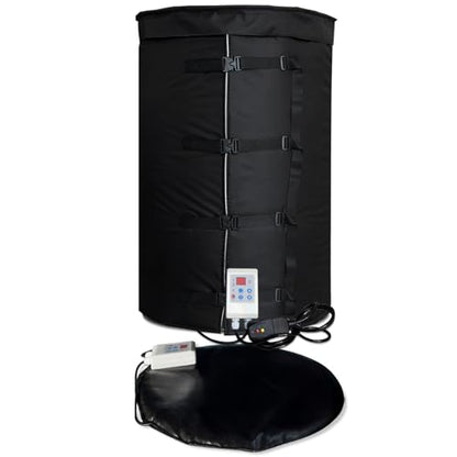 Metal Drum & Bucket Heater with Dual-Zone Temperature Control, Insulated Bucket Warmer for 55-Gallon Barrel, Propane Tank Heater Blanket UL Certified. - size: 55GAL Set