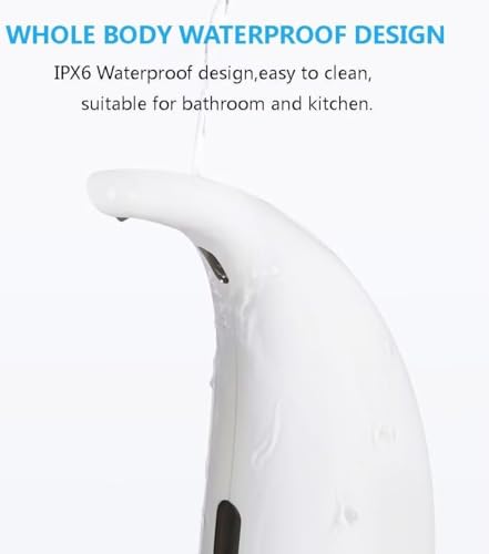 Soap Dispenser,Touchless Bath Kitchen Countertop Automatic Soap Dispenser with Infrared Motion Sensor,IPX6 Waterproof.Perfect for Bathroom and Kitchen. - color: Black-fixed Dispenser