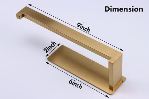Hand Towel Holder, Strong Self Adhesive Hand Towel Ring, Thicken SUS304 Stainless Steel Hand Towel Bar/Rack, No Drilling Modern Hand Towel Hanger (Brushed Gold, 9 in) - color: Brushed Gold, size: 1 Pack 9 In