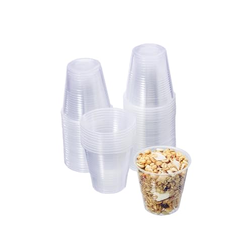 Jaluxing 500 Count 5 oz Crystal Clear Disposable Plastic Cups Bulk PP Cups for Parties, Water, Wine, Cold Drinking (Formerly FULING) - style: 5 OZ.