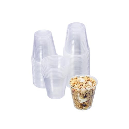 Jaluxing 500 Count 5 oz Crystal Clear Disposable Plastic Cups Bulk PP Cups for Parties, Water, Wine, Cold Drinking (Formerly FULING) - style: 5 OZ.