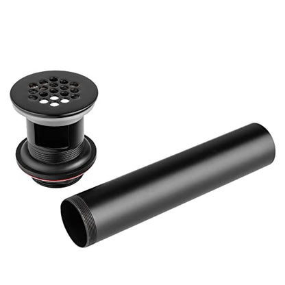 Grid Drain Strainer Assembly With Overflow for Bathroom Sink, P.O. Plug Grid Lavatory Drain, Bathroom Sink Grid Strainer by Artiwell, Matte Black - color: Matte Black, style: With Overflow