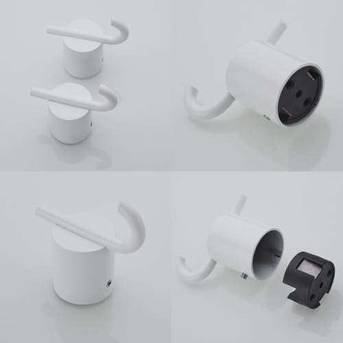 Towel Hooks,Stainless Hook for Hanging Loofah,Towels, Coat, Bath Robe Bathroom Shower,Light White 2 Pack,SW-96068-8LW-2. - color: Double Hook-Light White