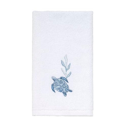 Avanti Linens - 3pc Towel Set, Soft & Absorbent Cotton Towels (Caicos Collection) - color: Optic White, size: 3pc Towel Set