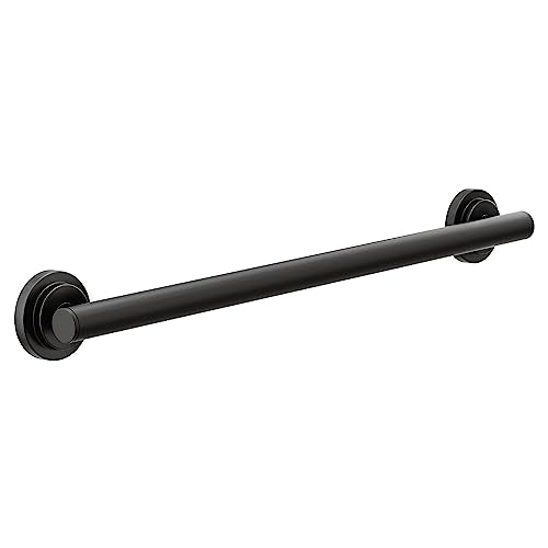 Moen YG0724BL Bathroom Safety 24-Inch Stainless Steel Modern Bathroom Grab Bar - color: Matte Black, size: 24 Inch