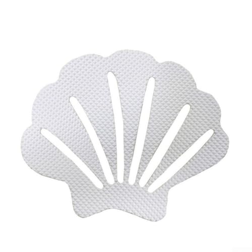 Anti Slip Bath Stickers For Shower Floor Safety, Non Slip Grip Tape Strips, Clear Textured Decals For Bathtub, 12 Pieces Shell Shape(Clear) - color: Clear