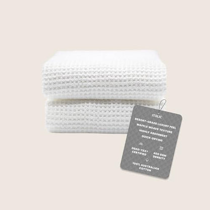 Sedona Waffle Bath Sheets, 410 GSM 100% Cotton, Set of 2, Oversized Towels, Ultra Soft & Absorbent, Lightweight Spa Towels, White - color: White, style: Bath Sheet (set of 2)