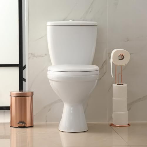 Design House Dalton Round Toilet Seat, White | Surface, Traditional, Wood, Hardware, 544296 - color: White