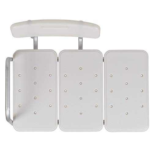 Flash Furniture HERCULES Series 300 Lb. Capacity Adjustable White Bath & Shower Transfer Bench with Back and Side Arm - color: White